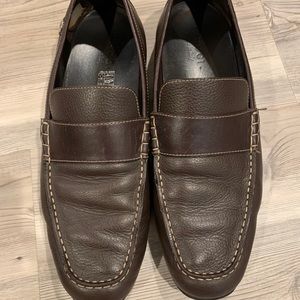 Men’s Gucci Metal Free Brown Leather Loafers